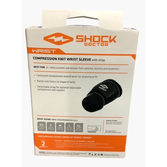 Shock Doctor Compression Knit Wrist Sleeve With Strap Size S - Picture 7 of 8